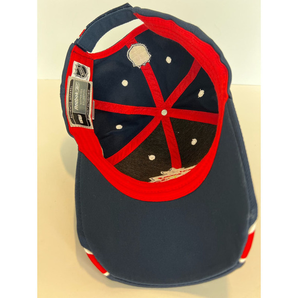 CCM Reebox NHL Columbus Blue Jackets Cap Center Ice Collection Blue/Red OS - Picture 8 of 13